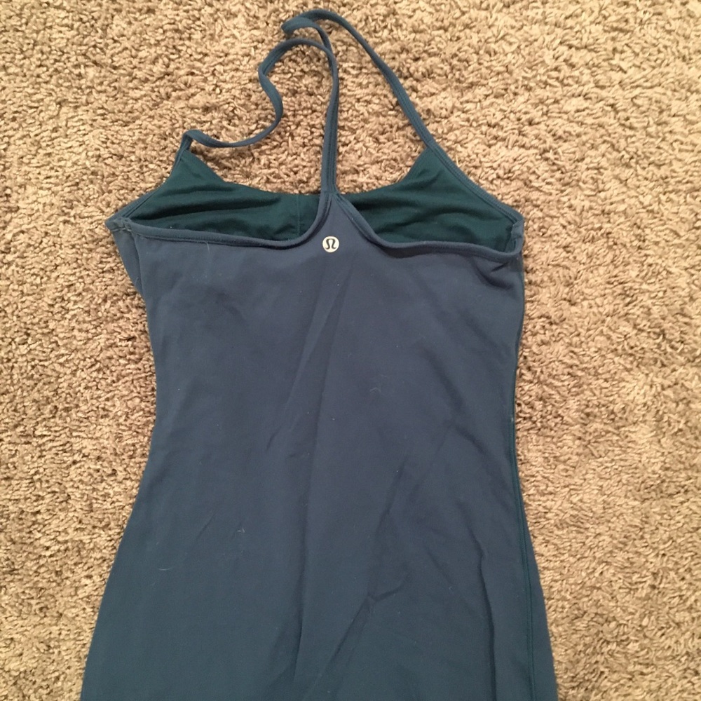 Lululemon cami strap bra tank in deep turquoise